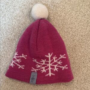 Smartwool Toddler Pink Snowflake Beanie